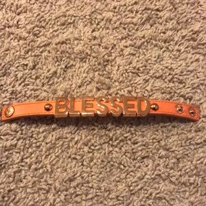 BCBG peach BLESSED cuff